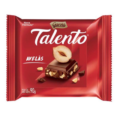 Chocolate Garoto Talento Leite Avelas 90G