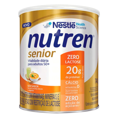 Suplemento Alimentar Nestlé Nutren Senior Zero Lactose Baunilha 740g