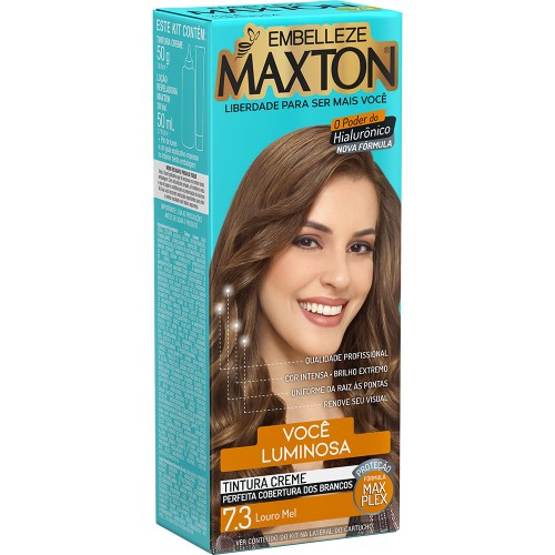 Tintura Creme Maxton 7.3 Louro Mel com 1 Unidade