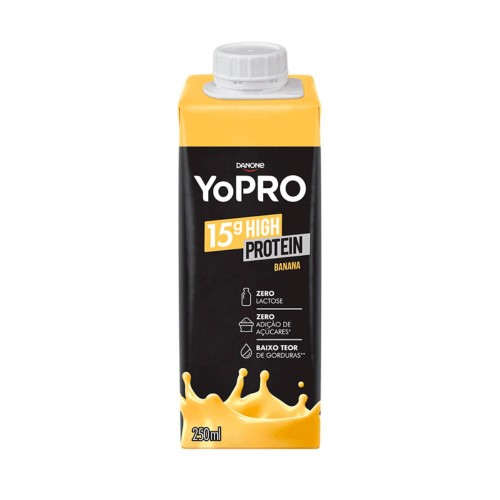 Bebida Láctea Danone Yopro 15g Proteínas Banana 250ml