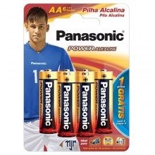 Pilha Panasonic Alcalina AA Pequena 1,5V Leve 6 Pague 5 Unidades