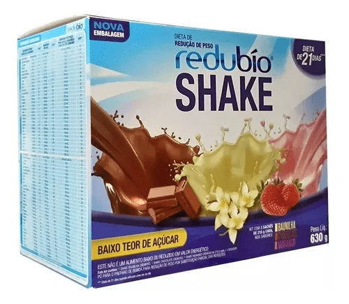 Shake Redubío Slim Sabor Chocolate, Morango e Baunilha com 900g Kit Dieta 30 Dias