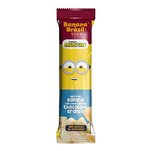 Barra De Frutas Banana Brasil Kids Banana Cobertura De Chocolate Branco 22g