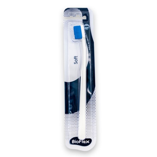 78.01.203 Escova Dental Bioflex Macia Branca/azul - Morelli