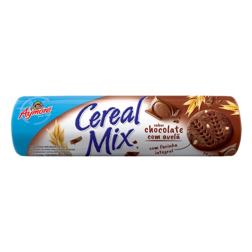 Biscoito Aymoré Cereal Mix Sabor Chocolate e Avelã 135g