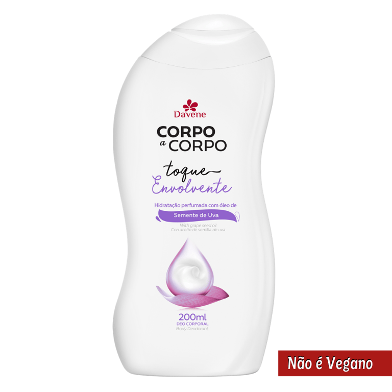 Loção Hidratante Davene Corpo a Corpo semente de uva com 200mL