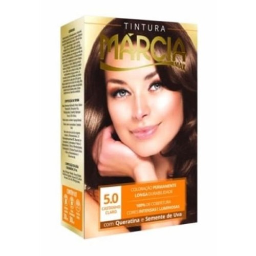 Tintura Marcia Creme 5.0 Castanho Claro 50G - Marcia Cosmeticos