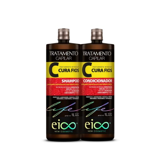 Eico Life Cura Fios Kit – Shampoo 1L + Condicionador 1L