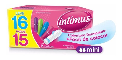 Absorvente Interno Intimus Mini 16 unidades