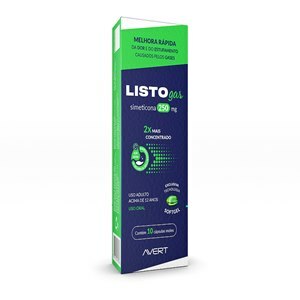 Listogas Simeticona 250mg 10 cápsulas