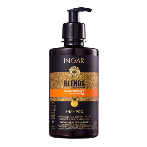 Shampoo Inoar Blends Coco, Abacate e Argan com 300ml