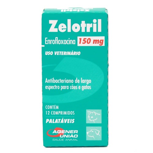 Zelotril 150mg para Cães e Gatos Uso Veterinário com 12 Comprimidos