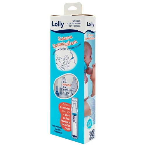 Aspirador Nasal Lolly RespireBem Sistema com Soro com 1 Unidade