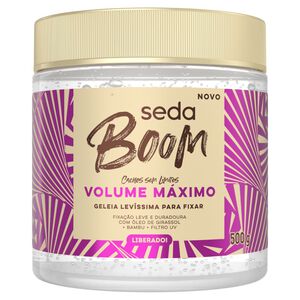 Geleia Levíssima Para Fixar Com Óleo De Girassol, Bambu E Filtro Uv Seda Boom Volume Máximo Pote 500g