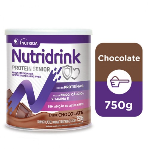 Suplemento Alimentar Nutridrink Protein Senior Pó Chocolate 750g