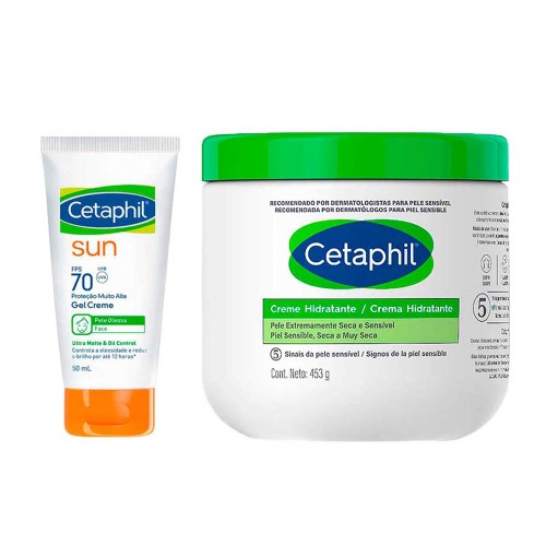 Cetaphil Kit – Creme Hidratante + Protetor Solar FPS70