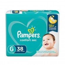 Fralda Pampers Confort Sec Tamanho G Pacote Mega 42 Fraldas Descartáveis