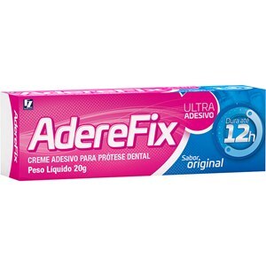 Fixador de Prótese AdereFix Ultra Adesivo original, creme com 20g