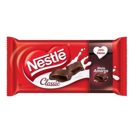 Chocolate Nestlé Classic Meio Amargo 90g 