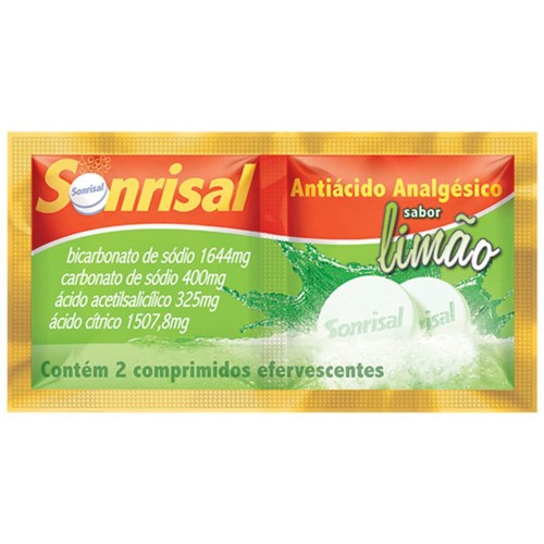 Sonrisal Limão Com 2 Comprimidos Efervescentes