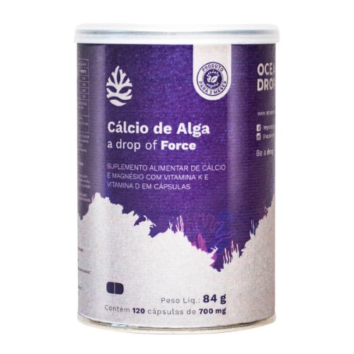 Ocean Drop Cálcio de alga 700mg com 120 Cápsulas