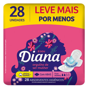 Absorvente Externo Diana Suave Com Abas 28 Unidades