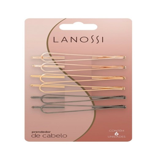 Prendedor De Cabelo Lanossi Metallic 6 Unidades