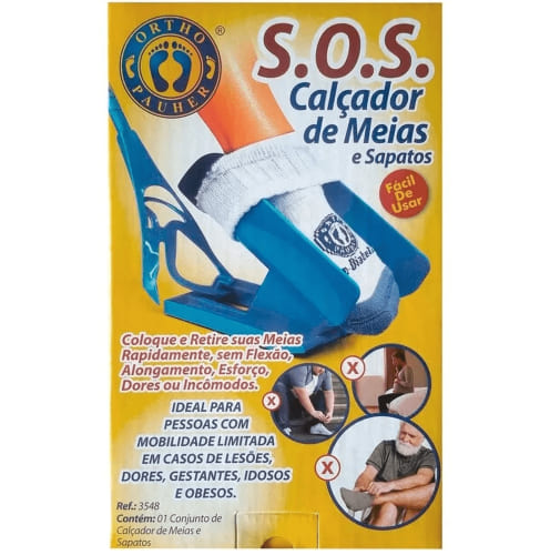 Calçador de meias e sapatos S.O.S da Ortho Pauher 1 unidade