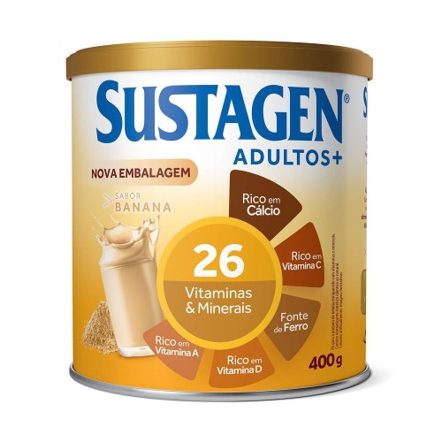 Complemento Alimentar Sustagen Nutrição e Energia Sabor Banana Lata 400g