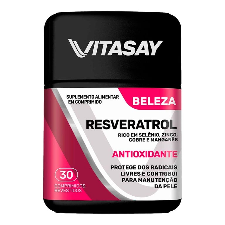 Suplemento Alimentar Vitasay Resveratrol Beleza 30 Comprimidos