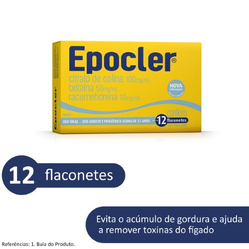 Epocler 100mg/ml + 10mg/ml + 50mg/ml Sabor Abacaxi 12 flaconetes de 10ml