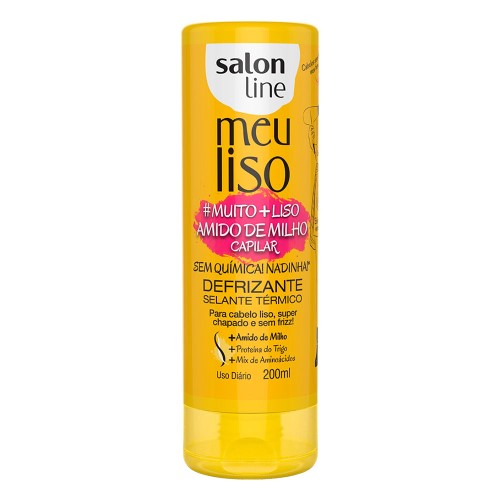 Defrizante Salon Line Meu Liso Muito Mais Liso Amido De Milho 200ml