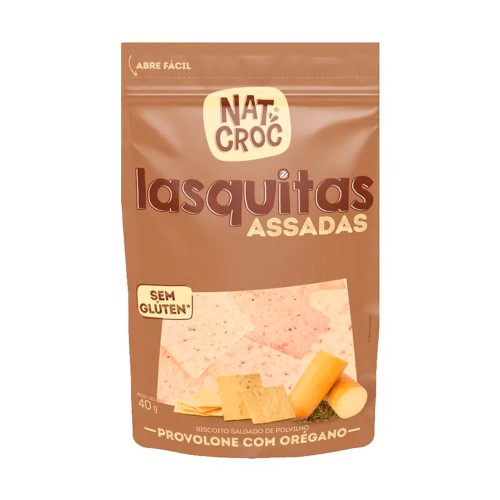 Lasquitas Assadas Nat Croc Provolone com Orégano Sem Glúten 40g