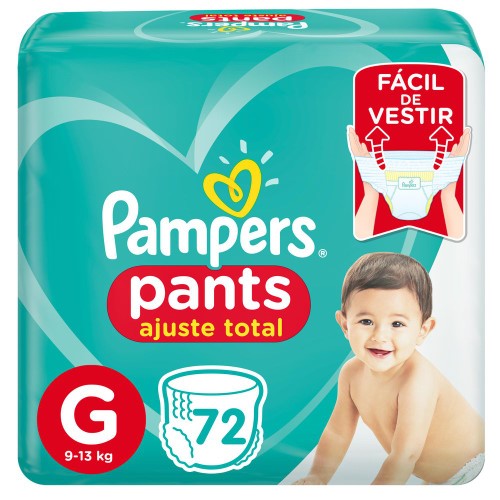 Fralda Pampers Pants Ajuste Total G 72 unidades