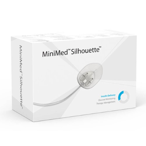 Cateter Medtronic MinimMed Silhouette MMT-382/MMT-382A com cânula de 13mm e tubo de 110cm com 10 unidades