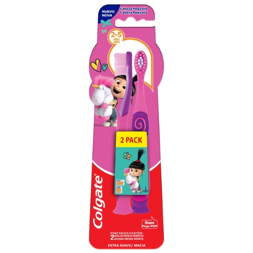 Escova Dental Colgate Agnes e Fluffy 2 a 5 Anos 2 unidades