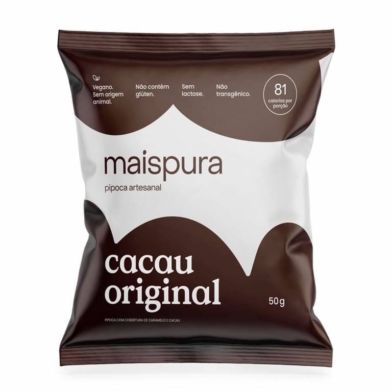 Pipoca Artesanal Mais Pura Cacau Original 50g