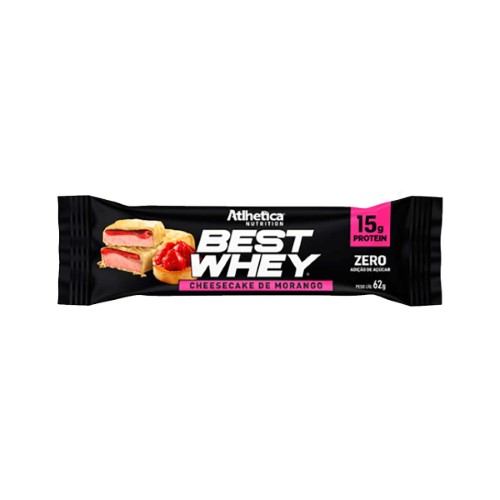 Barra de Proteína Best Whey Bar Cheesecake de Morango Atlhetica Nutrition 62g