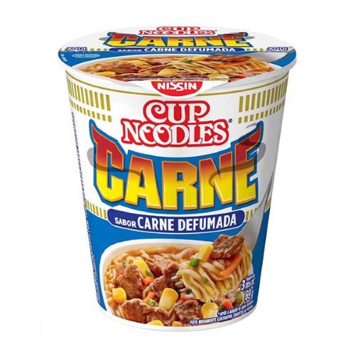 Macarrão Instantâneo Cup Noodles Sabor Carne Defumada com 69g