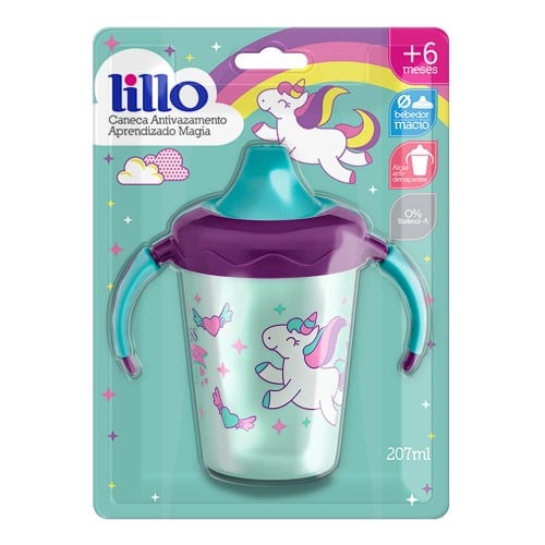 Copo Lillo Magia antivazamento 207ml Lilás