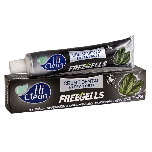 Creme Dental Hi Clean Freegells Menta Extra Forte Com Flúor 90g