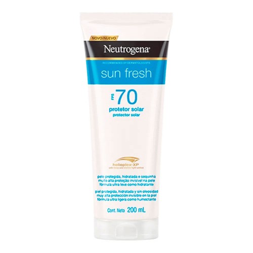 Protetor Solar Corporal Neutrogena Sun Fresh FPS 70 com 200ml