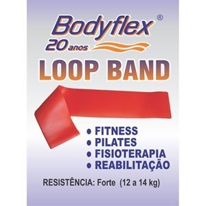 Faixa Elástica Circular Loop Band - Forte - Vermelha - Bodyflex