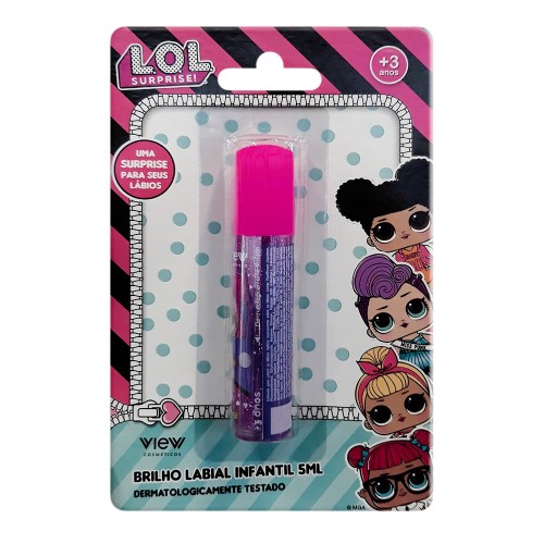 Brilho Labial Infantil Lol Surprise Cores e Personagens Sortidos 5ml