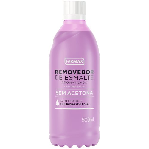 Removedor Esmalte Farmax Sem Acetona Uva 500ml