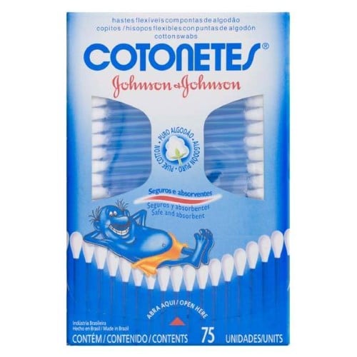 Cotonetes Johnson & Johnson Hastes Flexíveis 75 unidades