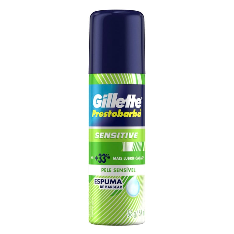 Espuma De Barbear Gillette Prestobarba Sensitive Para Pele Sensível 56g