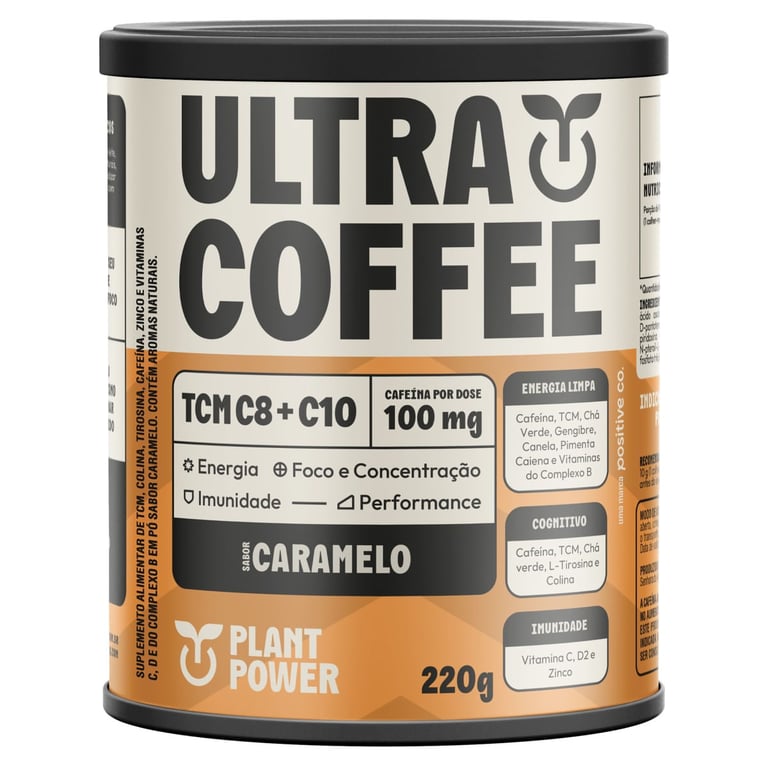 Suplemento Plant Power UltraCoffee Capuccinno 220g