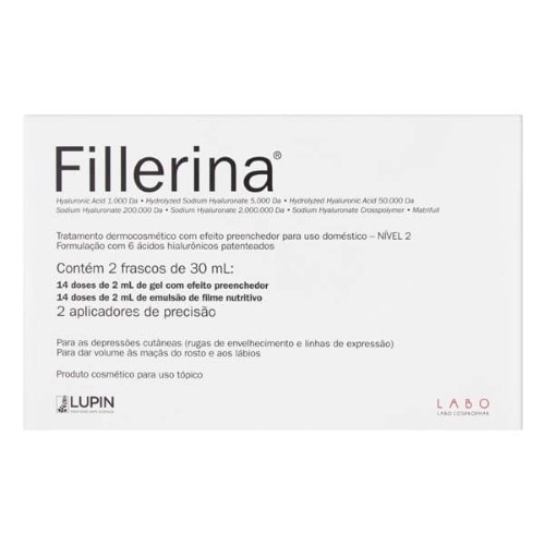 Fillerina Tratamento Facial Efeito Preenchedor Nível 2 com 2 Frascos de 30ml cada