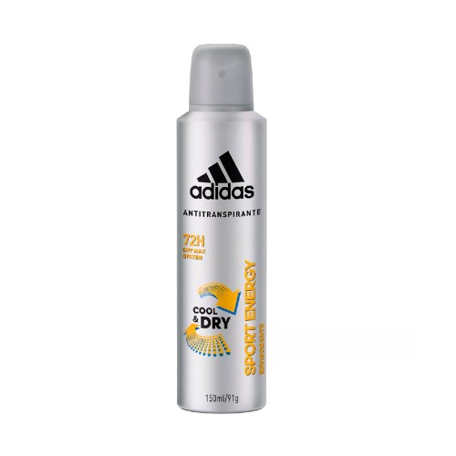 Desodorante Aerosol Antitranspirante Adidas Masculino Sport Energy com 150ml